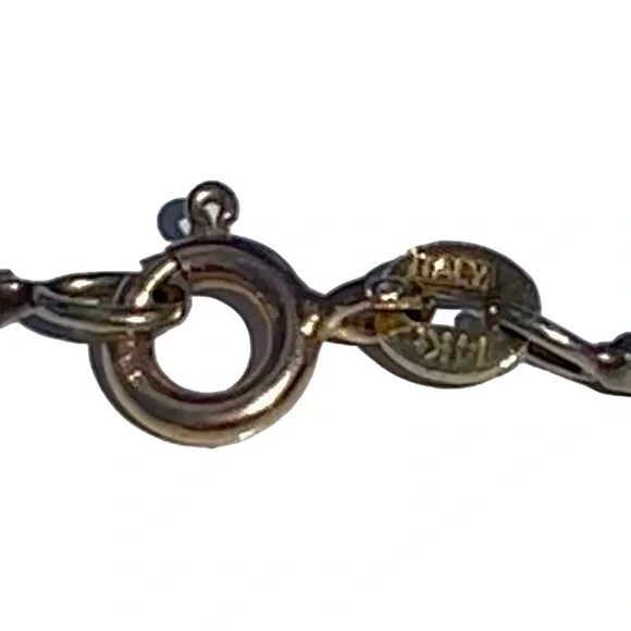 Elegant 14k Solid Italian Yellow Gold Floral Necklace! RARE! - Picture 4 of 8